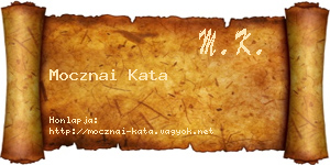 Mocznai Kata névjegykártya